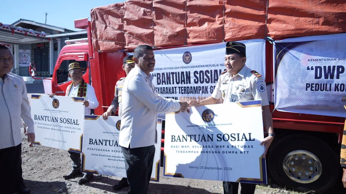 Bantuan Kemenimipas untuk Korban Gempa Sampai di Flores